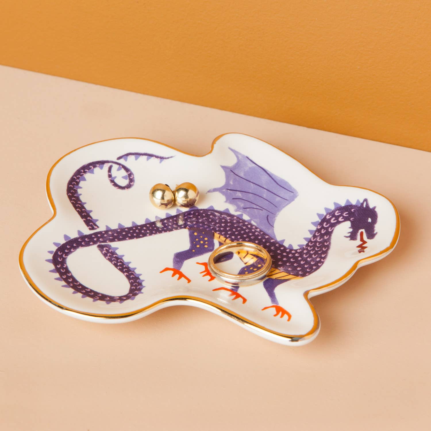 A stylish catchall for keys, jewelry & more. Part of the Ember collection by Danica Studio, it features a bold dragon illustration that symbolizes strength, adventure, and timeless ambition.