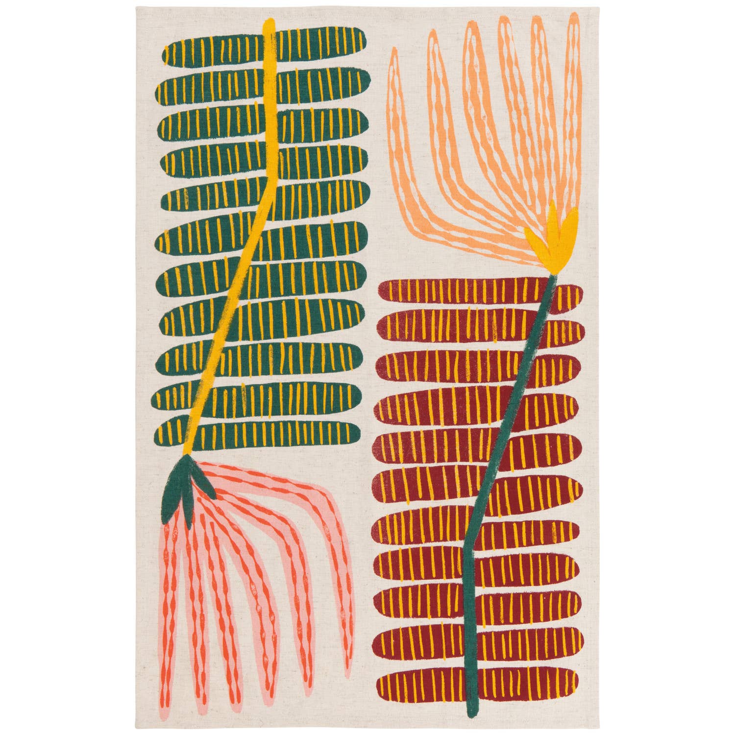 Add life and character to your kitchen with this fun and colorful printed and woven cotton dishtowel set. A perfect combination of form and function, these towels will make washing up less of a chore.
