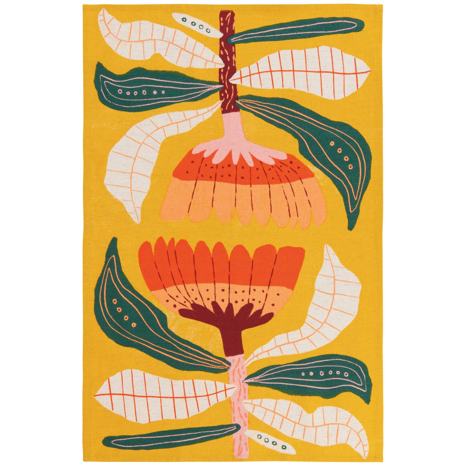 Add life and character to your kitchen with this fun and colorful printed and woven cotton dishtowel set. A perfect combination of form and function, these towels will make washing up less of a chore.