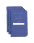 3.5x5.5" Embossed Soft Cover Notebook (3pack) | Dot Paper | Navy