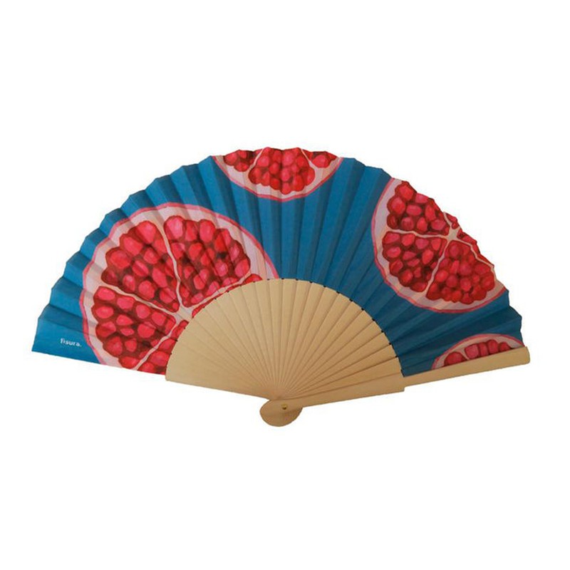 Wooden Fan | Pomegranate