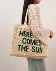 LARGE CAPACITY STRAW BAG WITH EMBROIDERED LETTERS_CWAB4700: CAMEL / (OS) 1