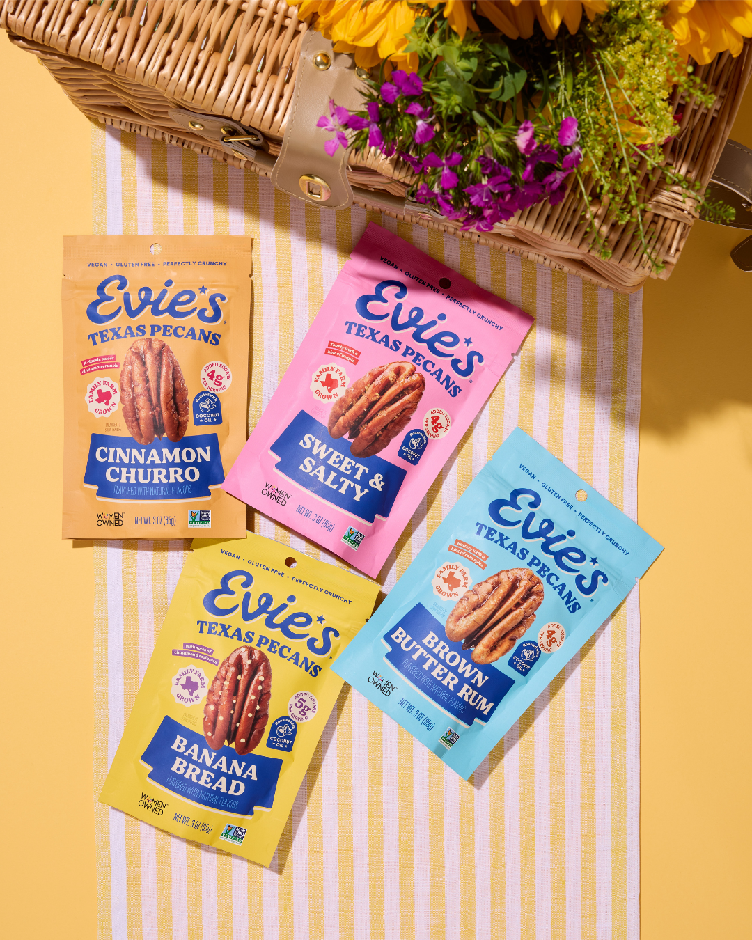 Evie's Snacks | Brown Butter Rum Candied Pecans