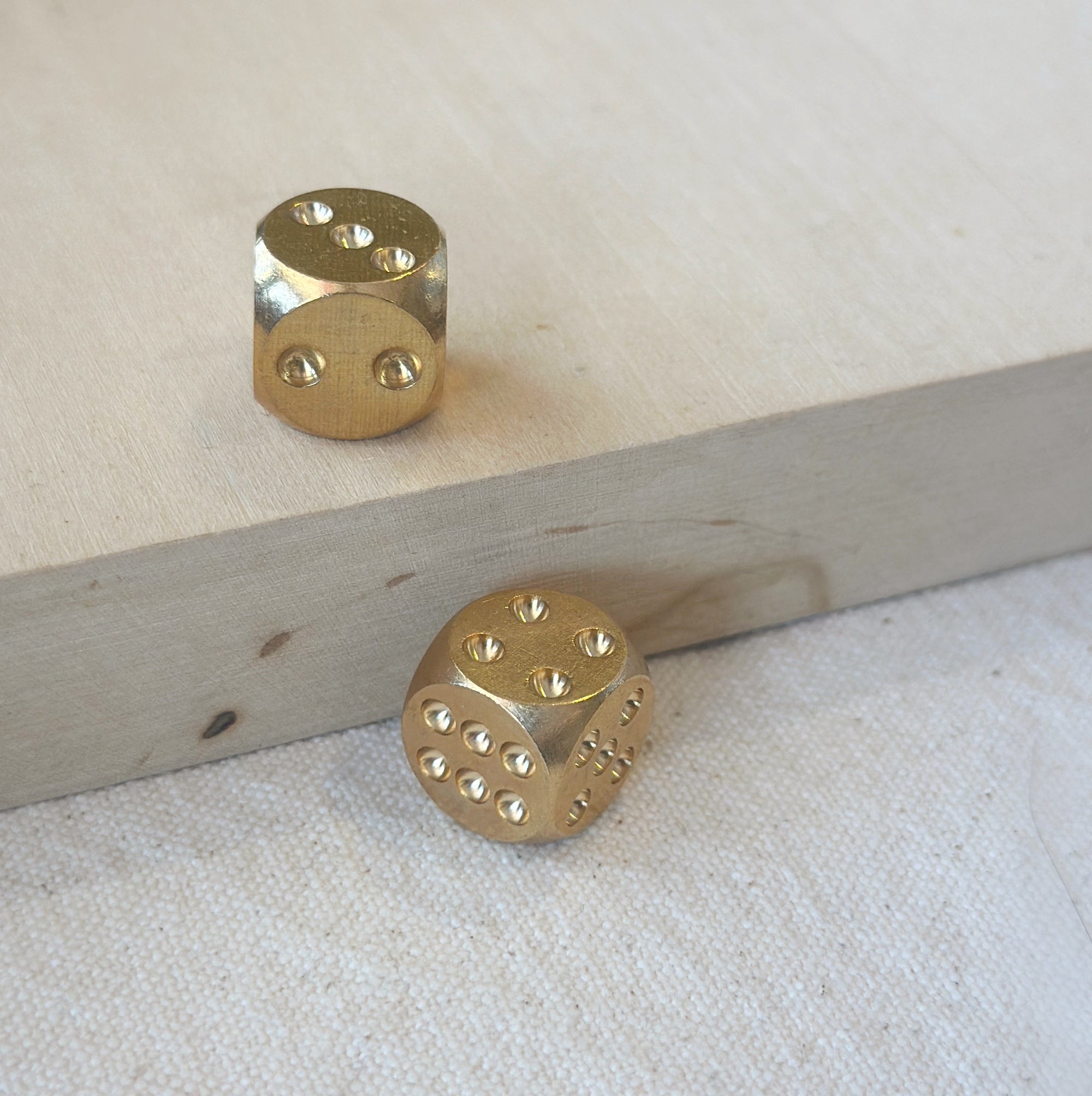 Really Nice Brass Dice | Set of 2