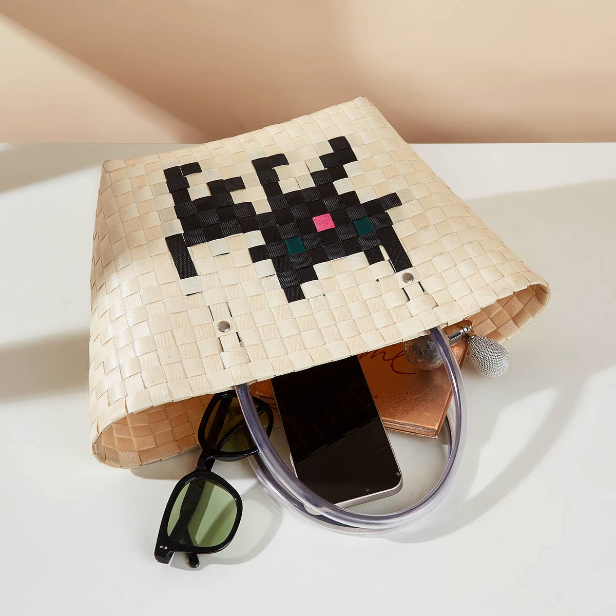 Handwoven Cat Totebag