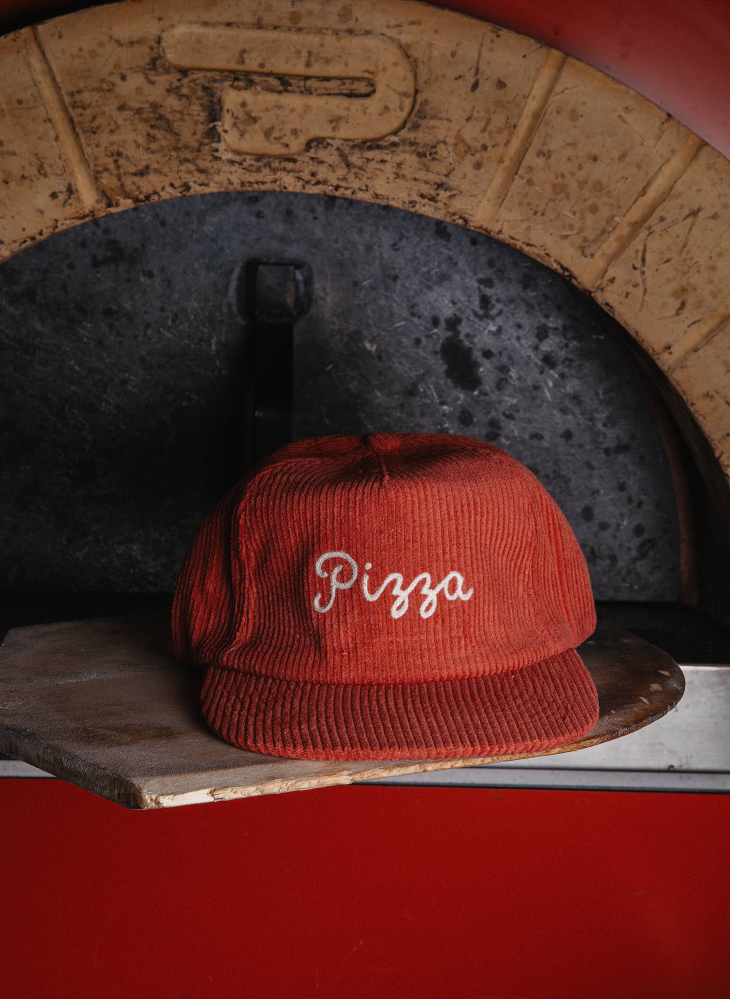 Corduroy Chainstitched Pizza Hat