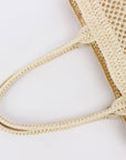 LARGE CAPACITY STRAW BAG WITH EMBROIDERED LETTERS_CWAB4700: CAMEL / (OS) 1
