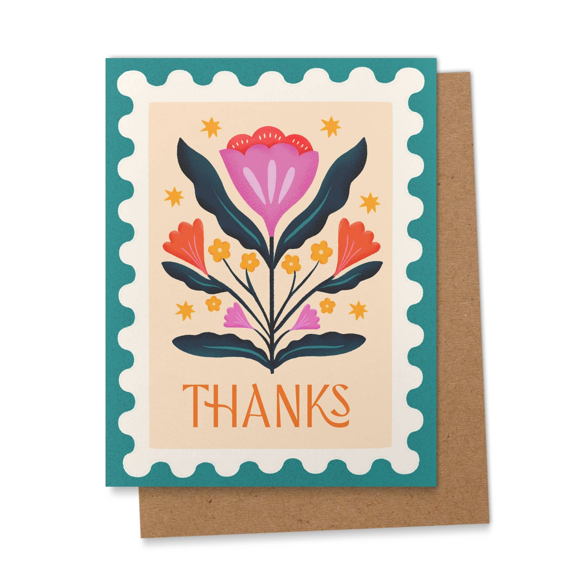 Greeting Card | Thank You Folk Art