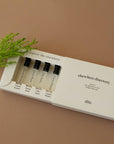 The Discovery Set comes in a set of four 2ml bottles: Palo Santo, Desert Kush, Cactus Flower, and Hinoki. This is a great starter set for those who are still new to the unisex parfum game!