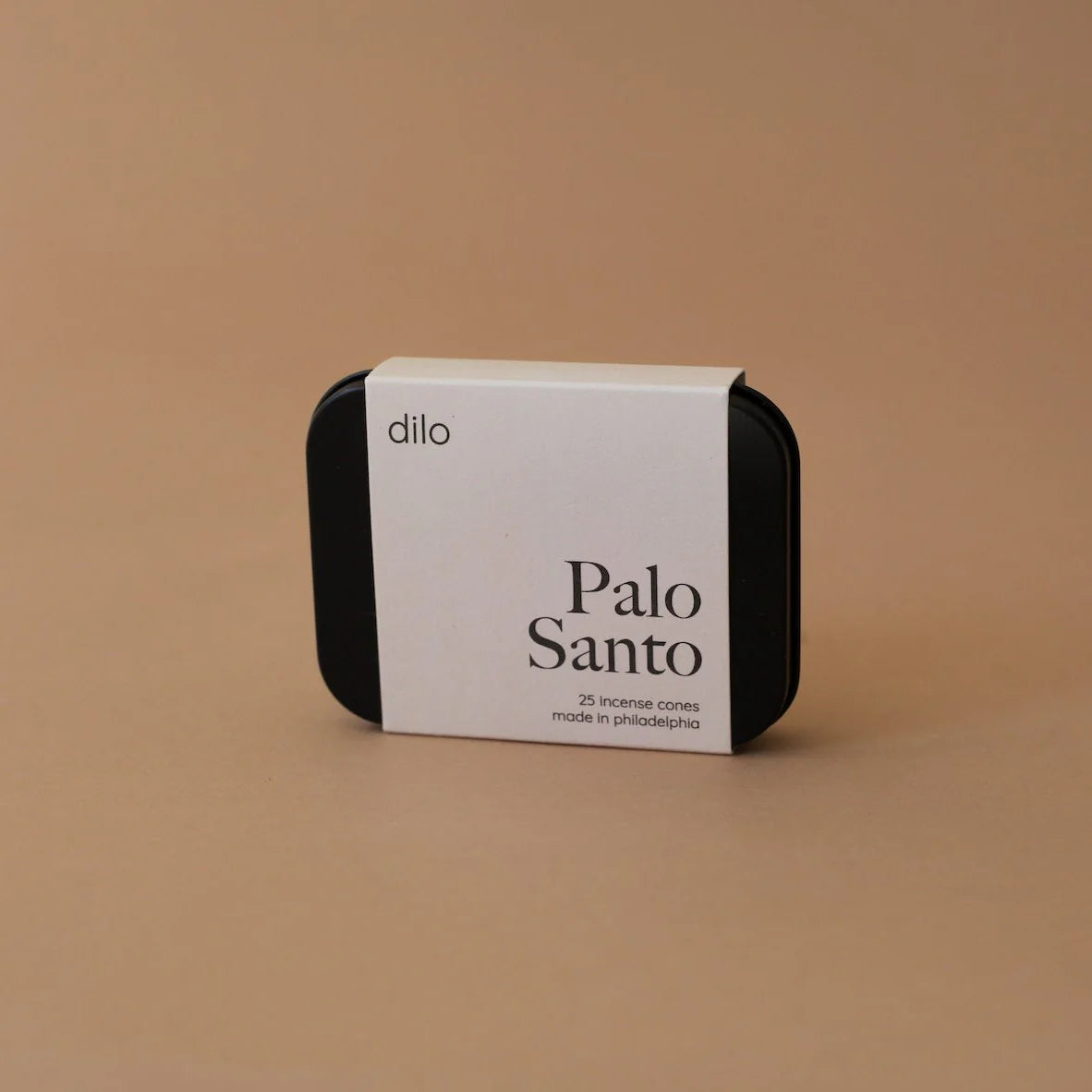 Light a cone to fill your space with smoky peppercorn, palo santo, and amber. 25 incense cones per tin for a warm, grounding aromatic experience.
