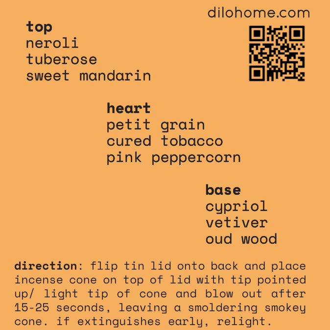 dilo Fragrance Incense Cones | Satsuma Oud