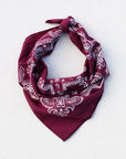 Wine Sketchy Paisley Bandana
