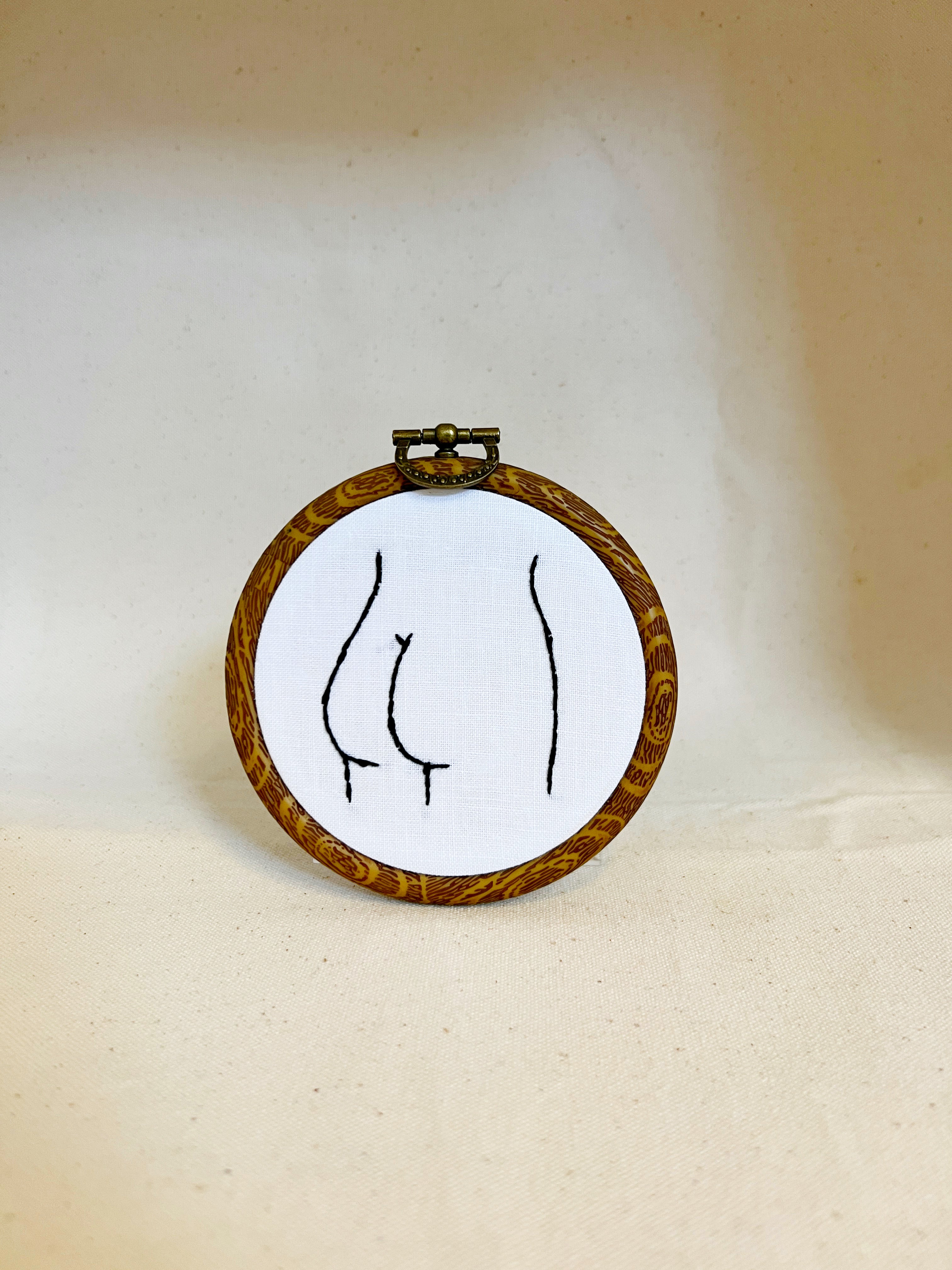 Her Butt | Framed Embroidery