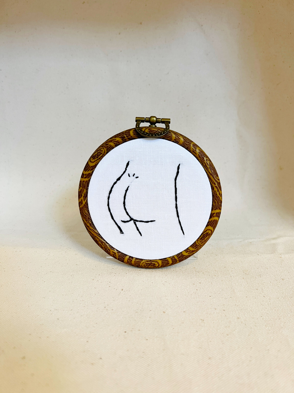 Her Butt | Framed Embroidery