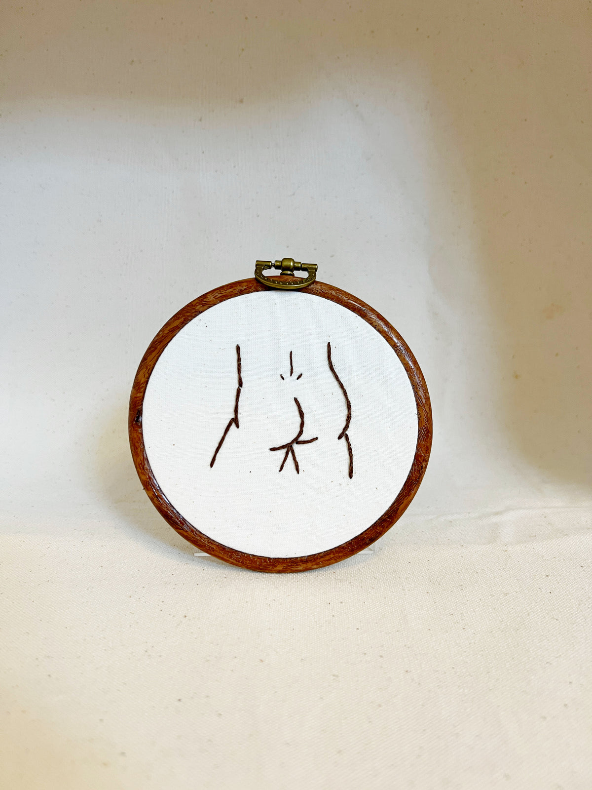 His Butt | Framed Embroidery
