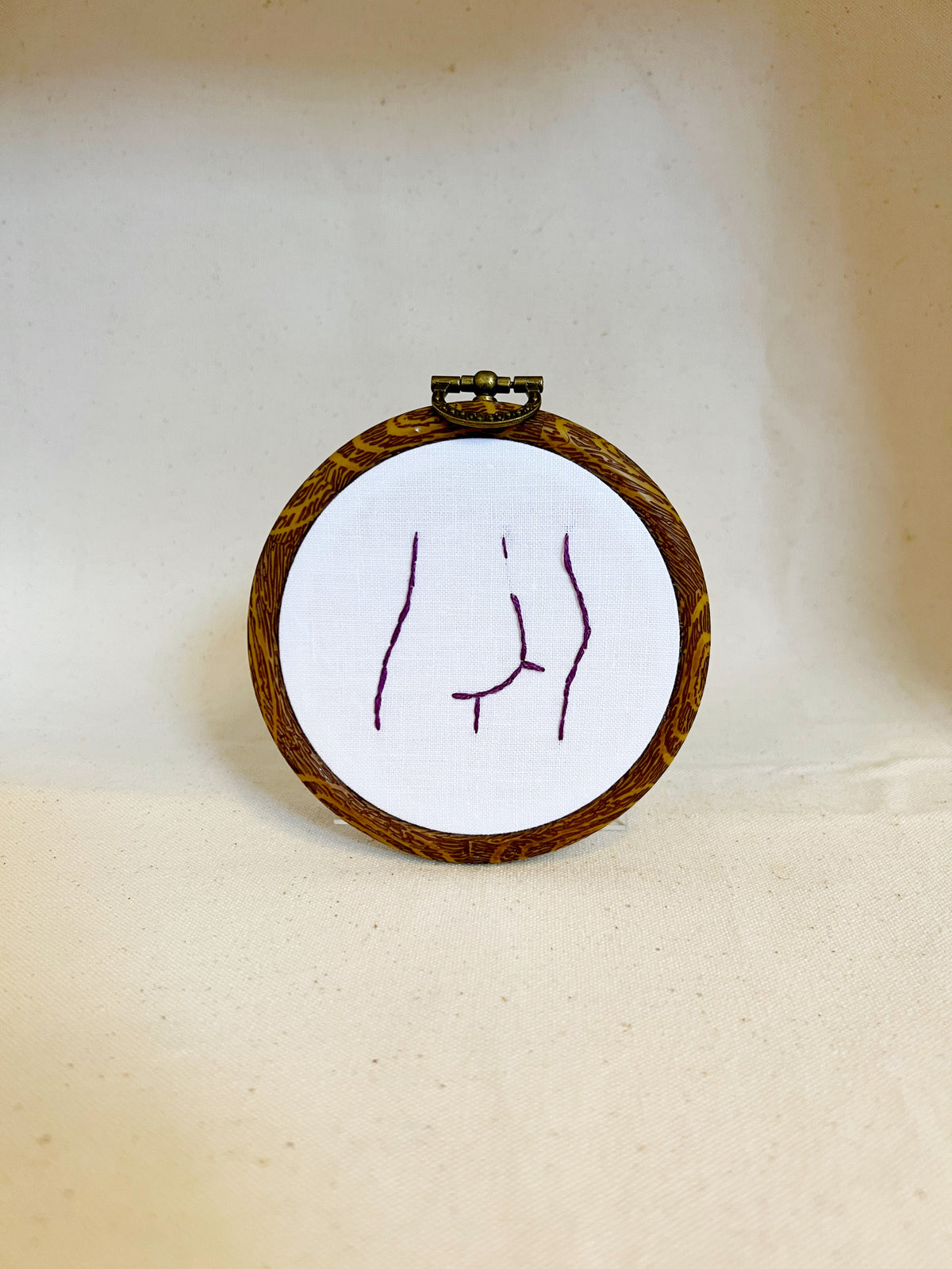 His Butt | Framed Embroidery
