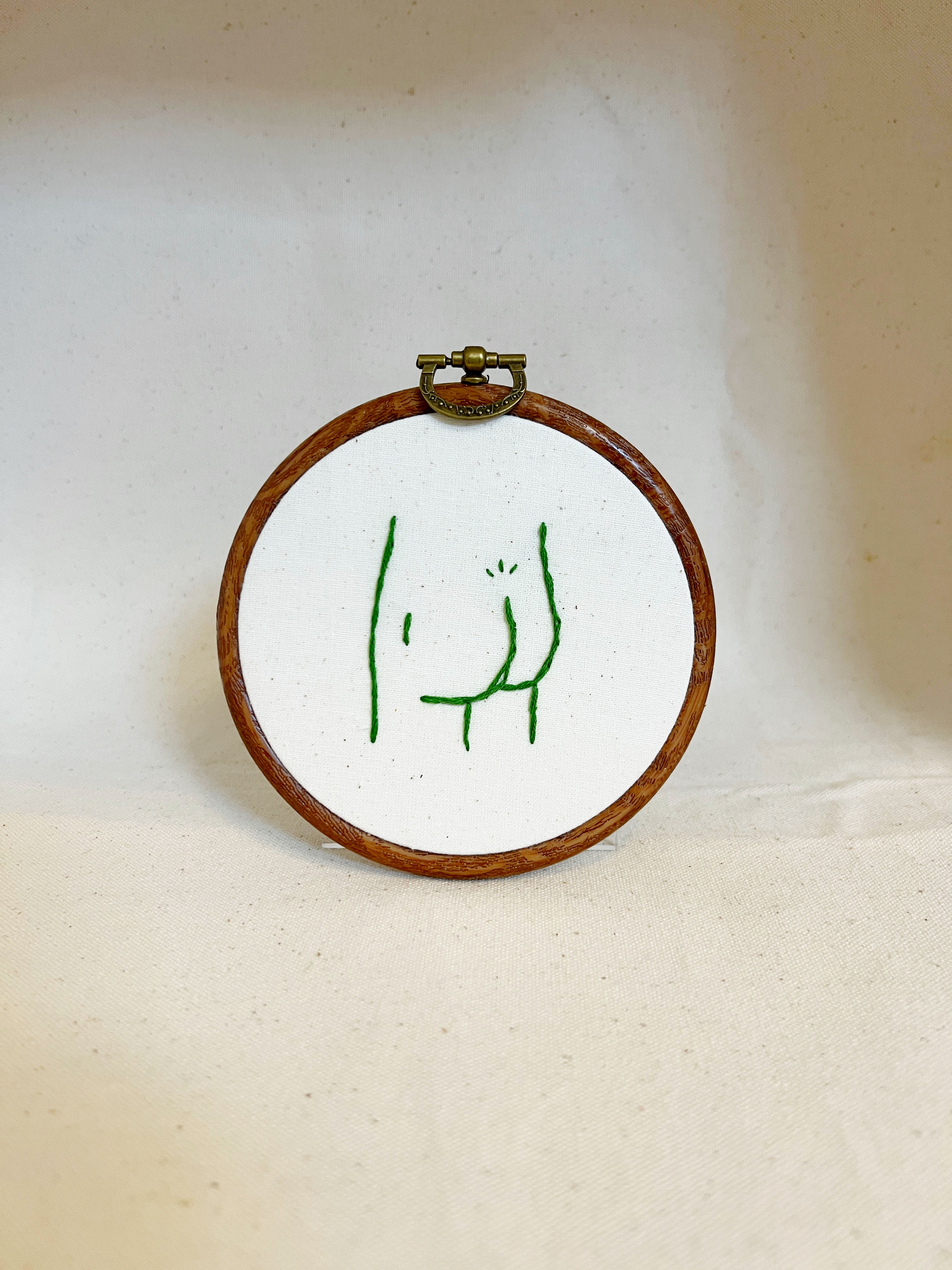 His Butt | Framed Embroidery