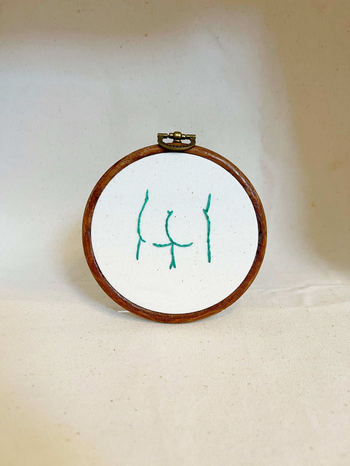His Butt | Framed Embroidery