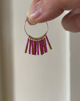 Kaleid Fringe Hoop Earrings