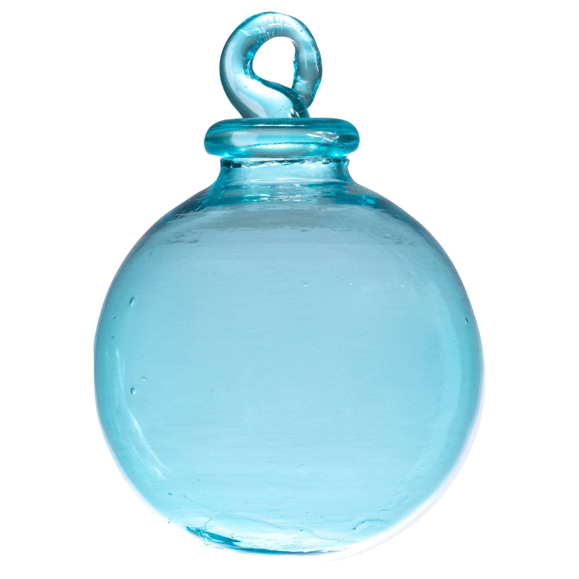 Holiday Ornament | Glass Aqua Ball