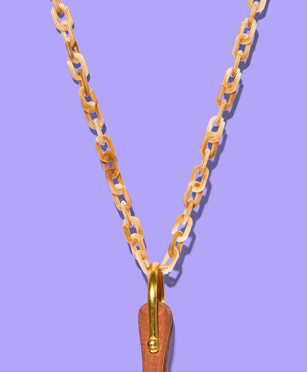 Folding Fan Necklace Chain | Marble