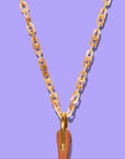 Folding Fan Necklace Chain | Marble