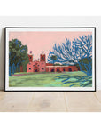 San Antonio Missions National Historical Park is not only a UNESCO World Heritage Site and also happens to make for a beautiful print. This print is by Austin-based artist, El Baker. Baker&nbsp;transforms Texas landscapes into playful artworks, sure to brighten your home with&nbsp;unexpected colorways.