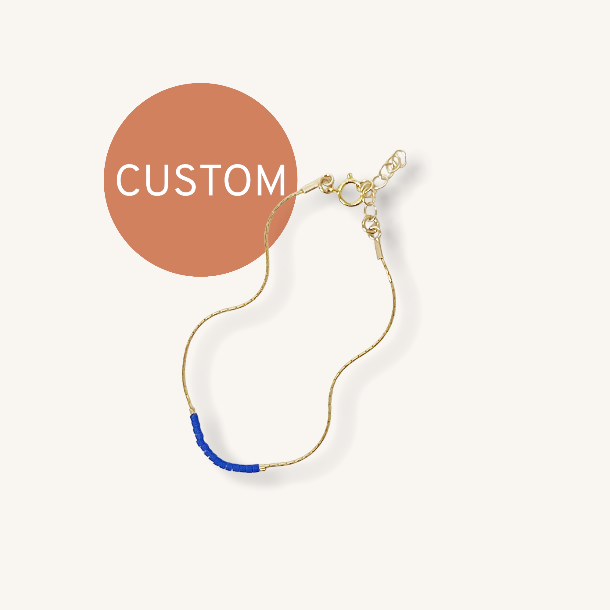 Septima Anklet | Custom Bead Color
