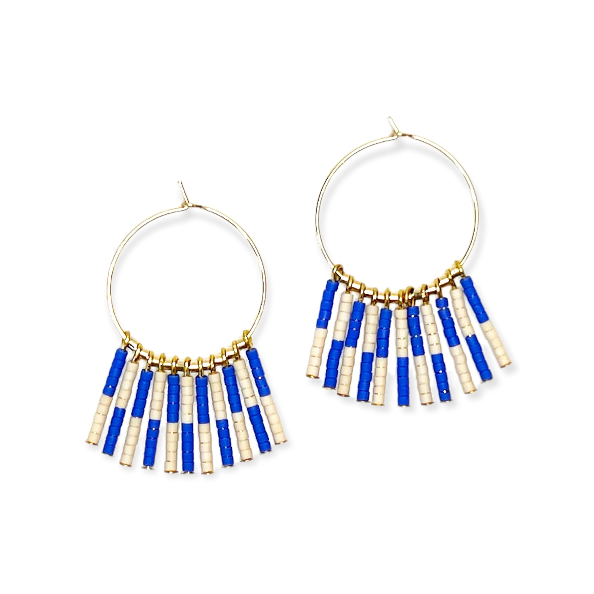 Kaleid Fringe Hoop Earrings