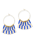 Kaleid Fringe Hoop Earrings