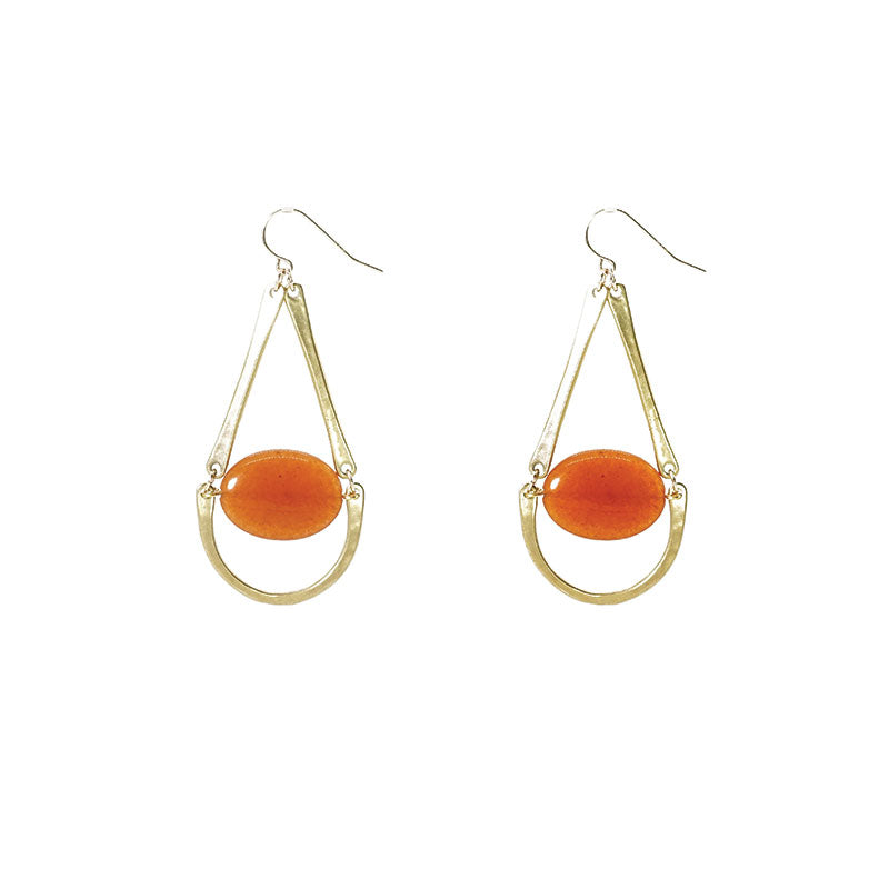 Ozona Earrings | Red Jade