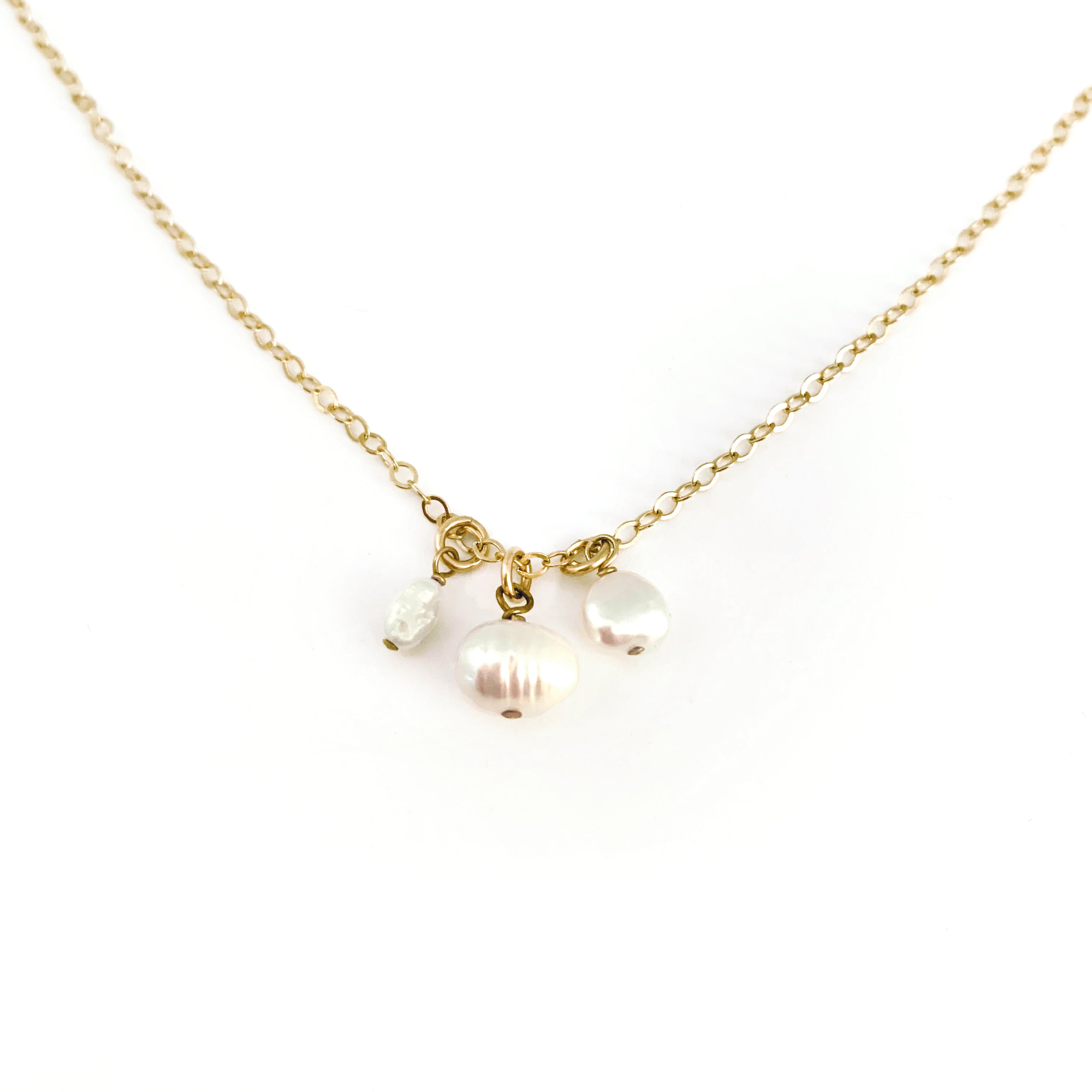 Perla Cluster Necklace | White Pearl